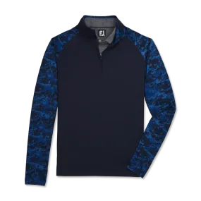 2023 FootJoy Mens Camo Color Block Mid-Layer - Navy