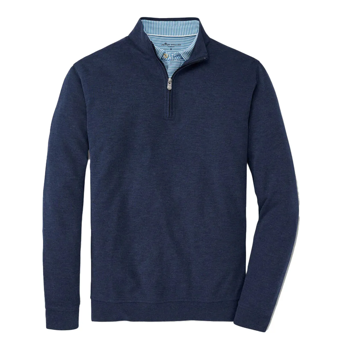 2023 Peter Millar Crown Comfort Interlock 1/4 Zip - Navy