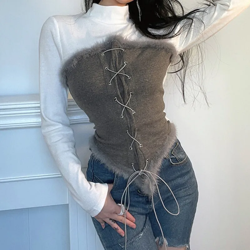 21 FAUX Fur Corset