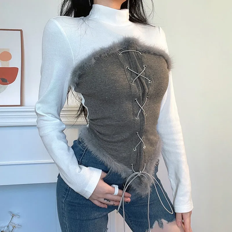 21 FAUX Fur Corset