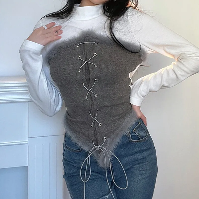 21 FAUX Fur Corset