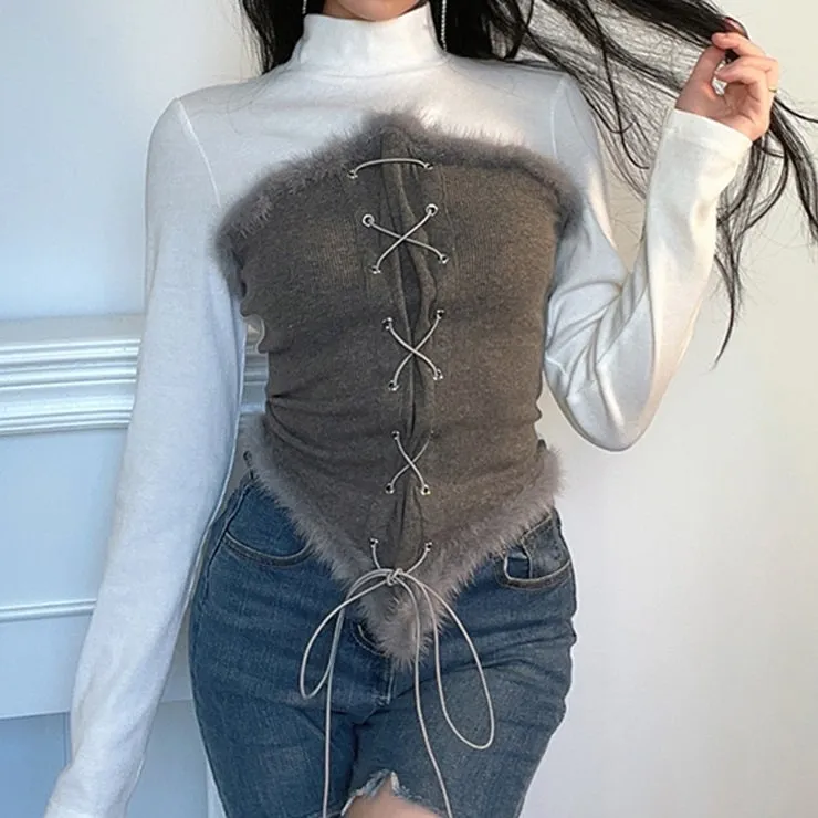 21 FAUX Fur Corset