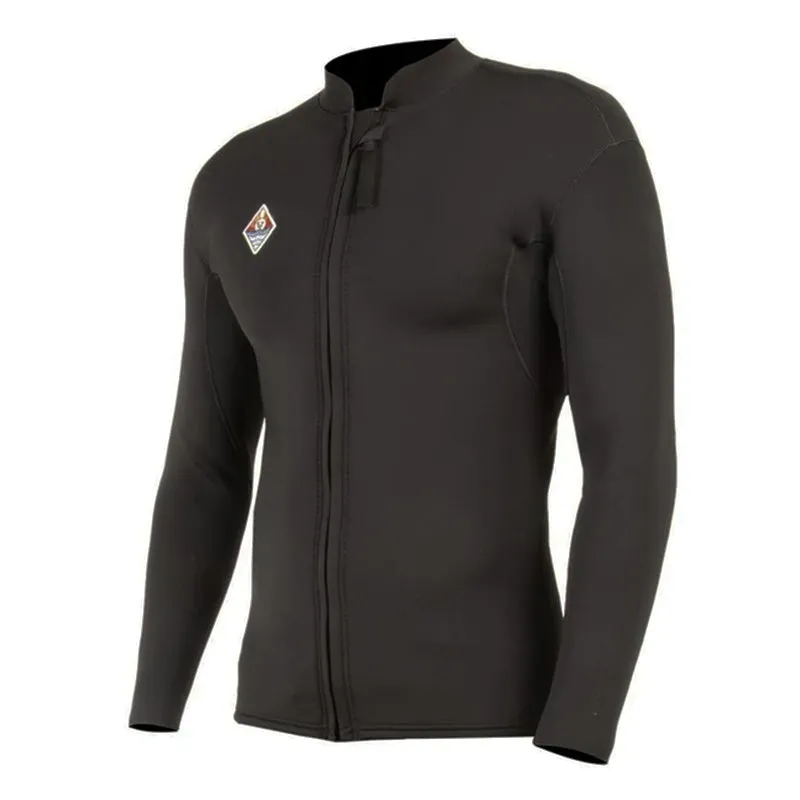 2mm Solid Sets Front Zip Wetsuit Jacket