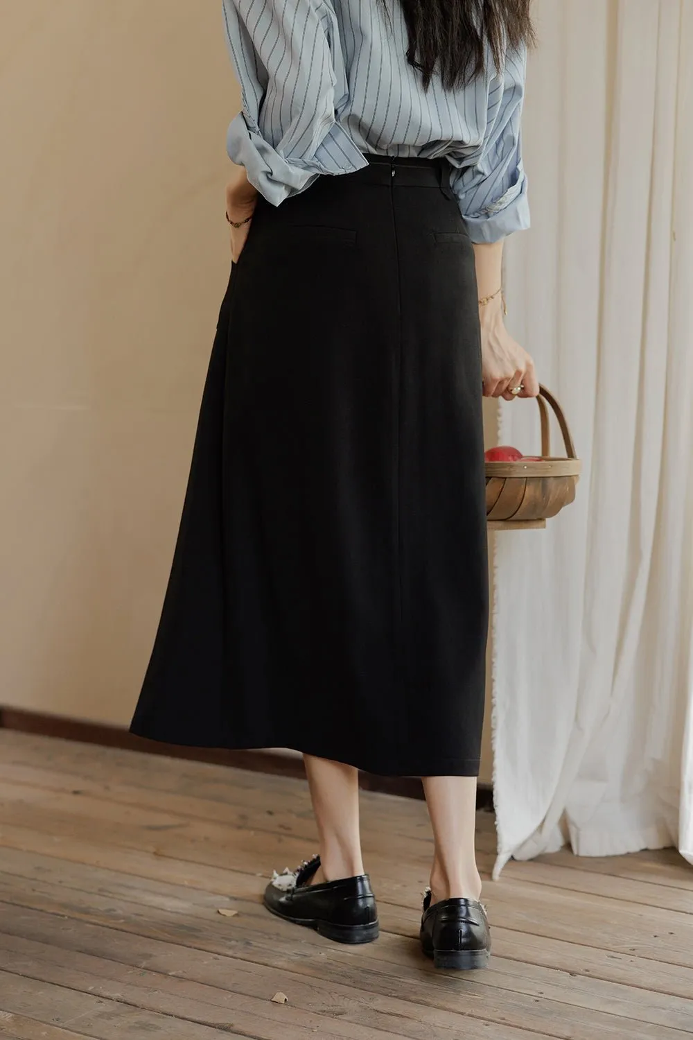 A Line Maxi Skirt for Women