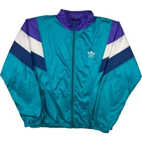 Adidas 90's Colourblock Track Jacket Teal Purple White