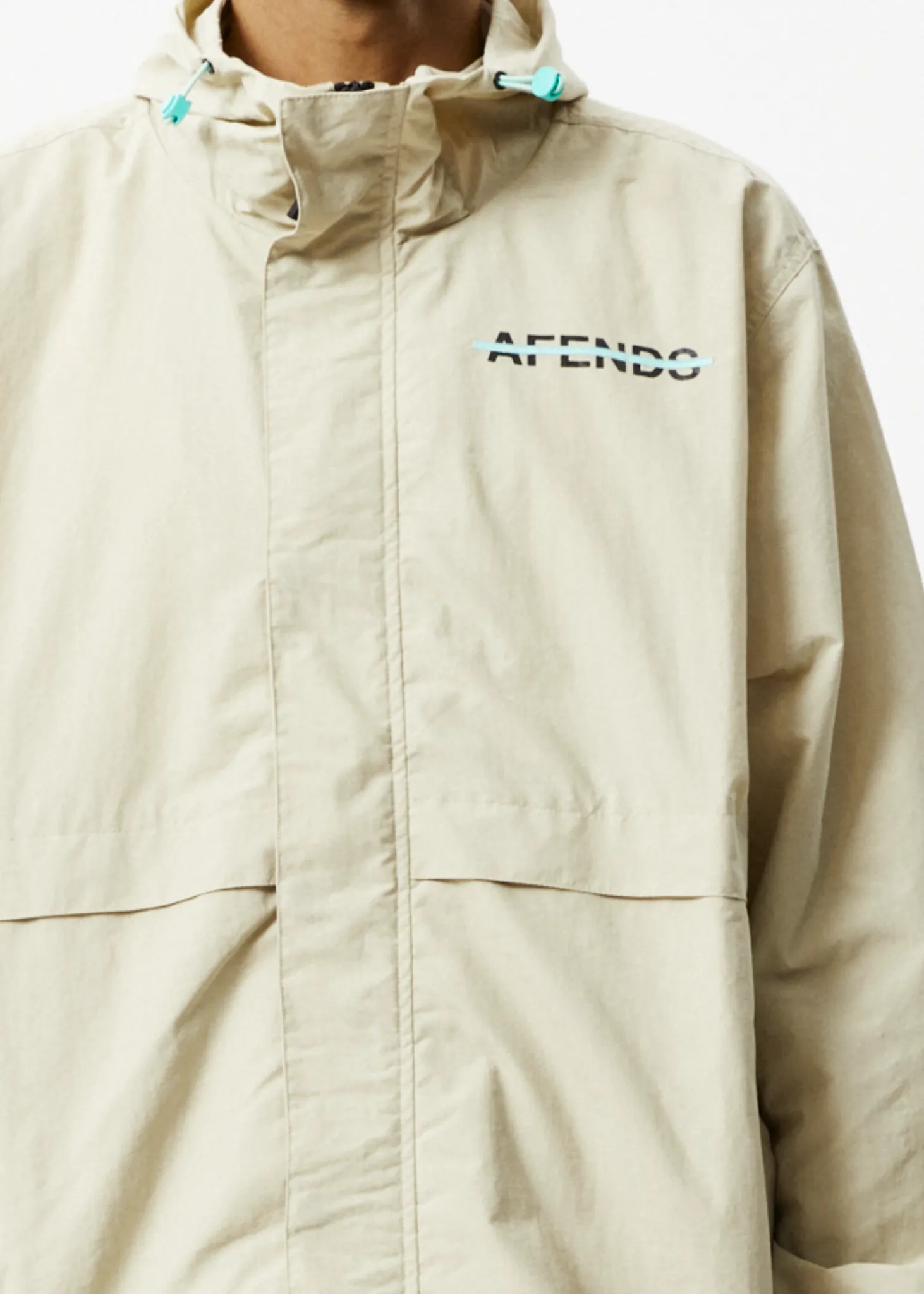 AFENDS Mens Antimatter - Spray Jacket - Cement