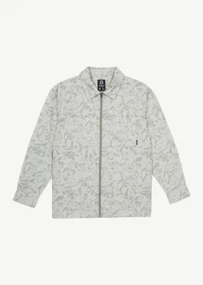 AFENDS Mens Bouquet - Canvas Jacket - Olive Floral