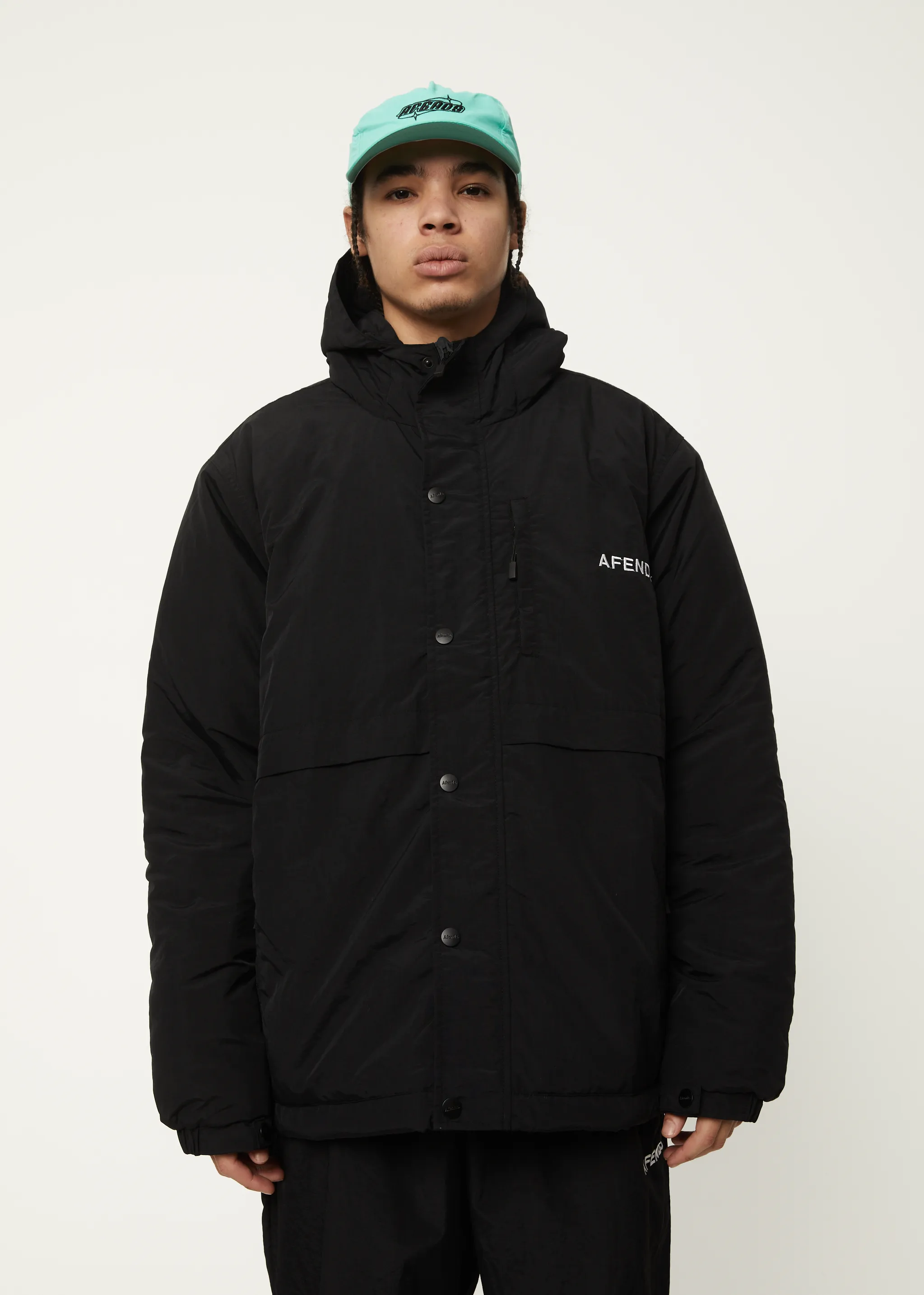 AFENDS Mens Floodlights - Spray Jacket - Black