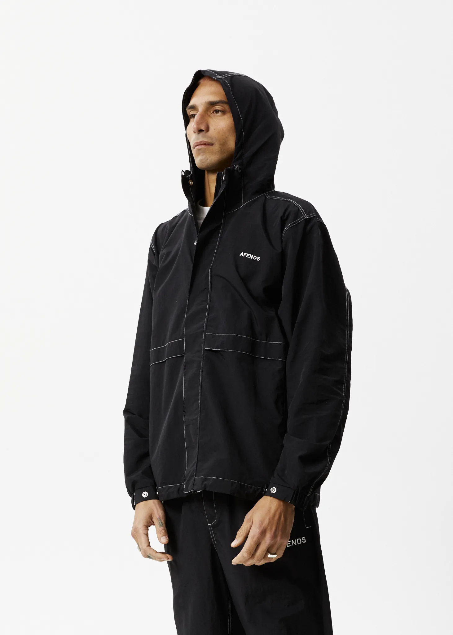 AFENDS Mens Liquid Space - Spray Jacket - Black