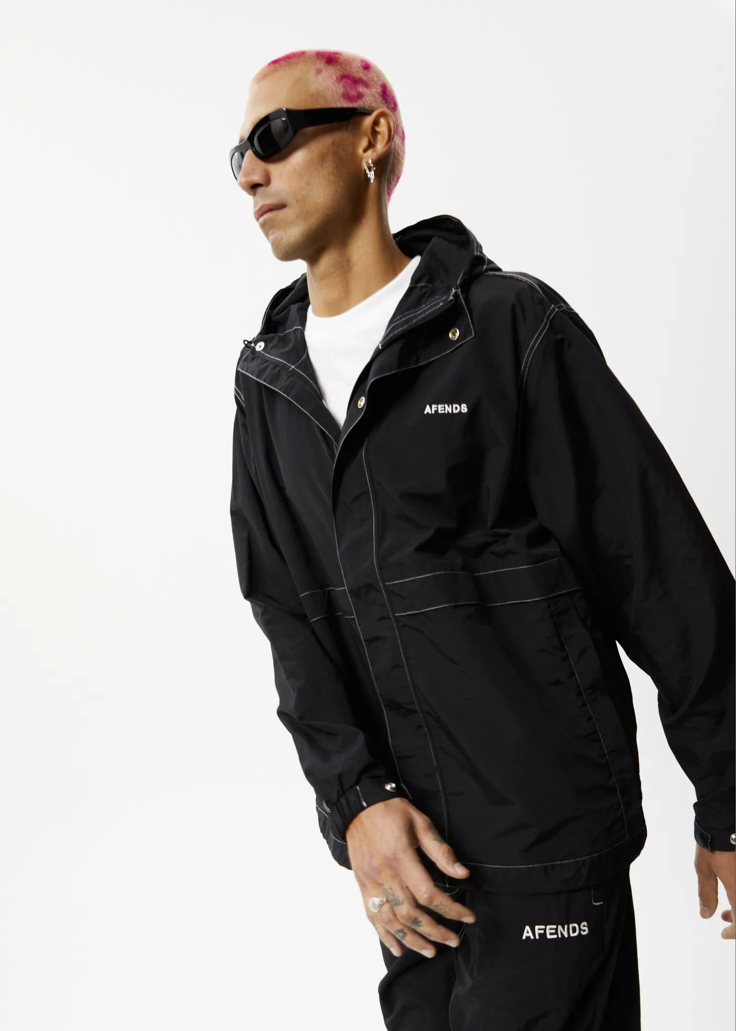 AFENDS Mens Liquid Space - Spray Jacket - Black