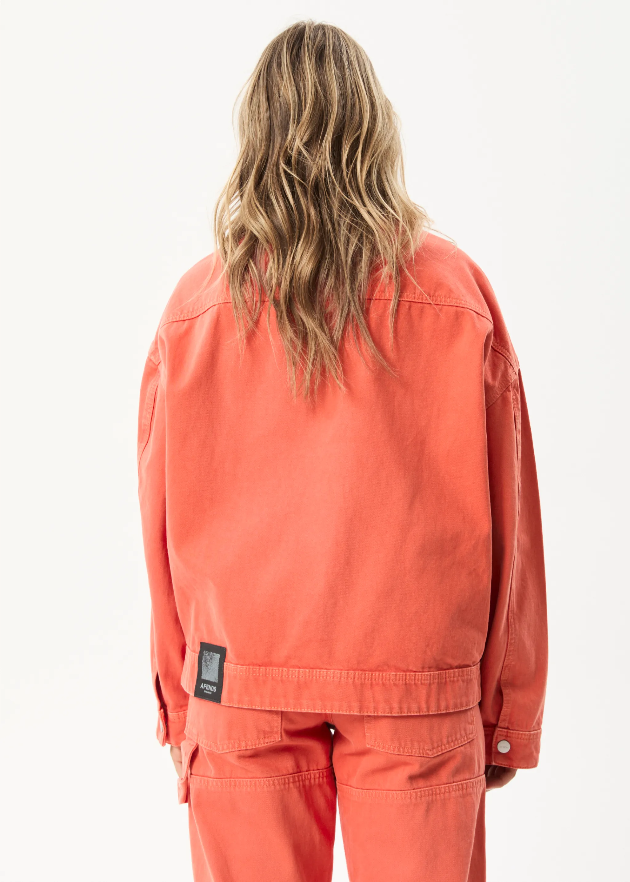 AFENDS Unisex Innie - Unisex Denim Jacket - Faded Orange