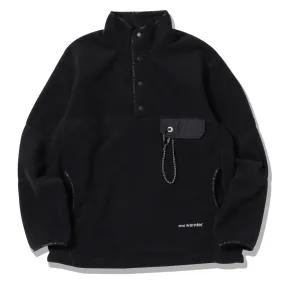 And Wander Wool Fleece Pullover Black