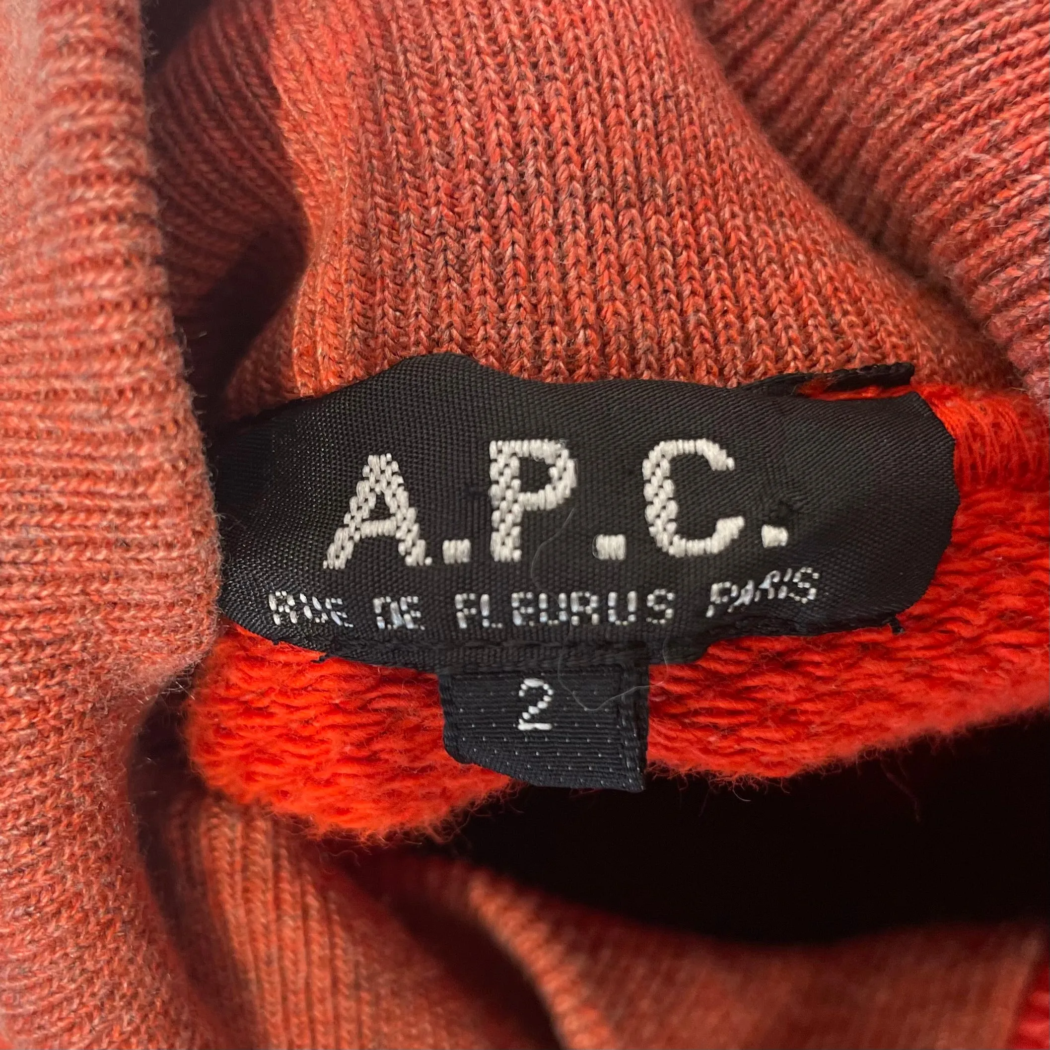 A.P.C./Track Jkt/L/Cotton/ORN/ZIP UP