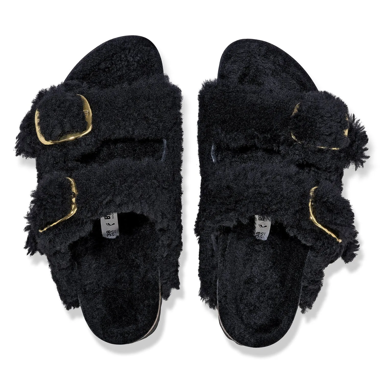 Arizona Big Buckle Shearling Black Gold