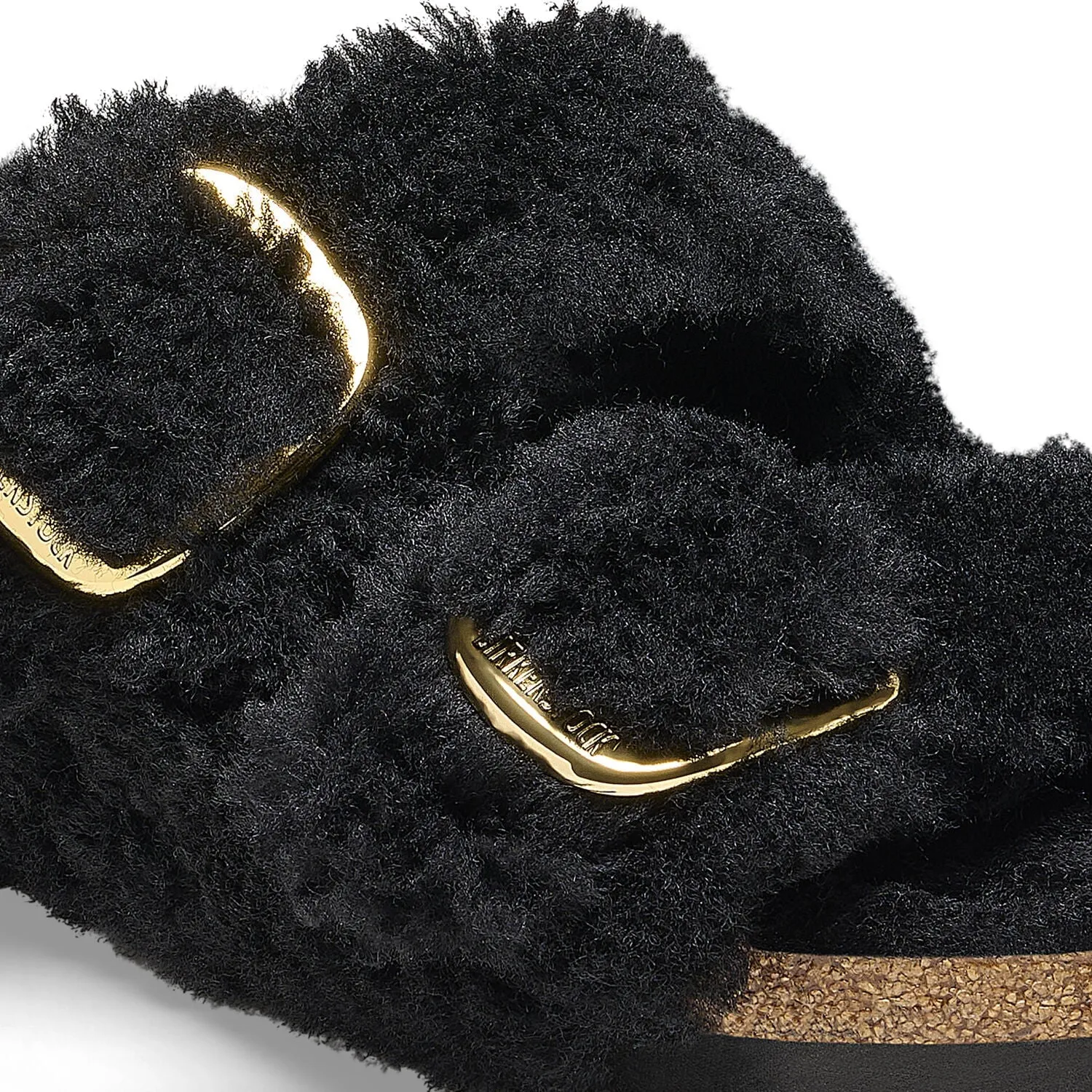 Arizona Big Buckle Shearling Black Gold