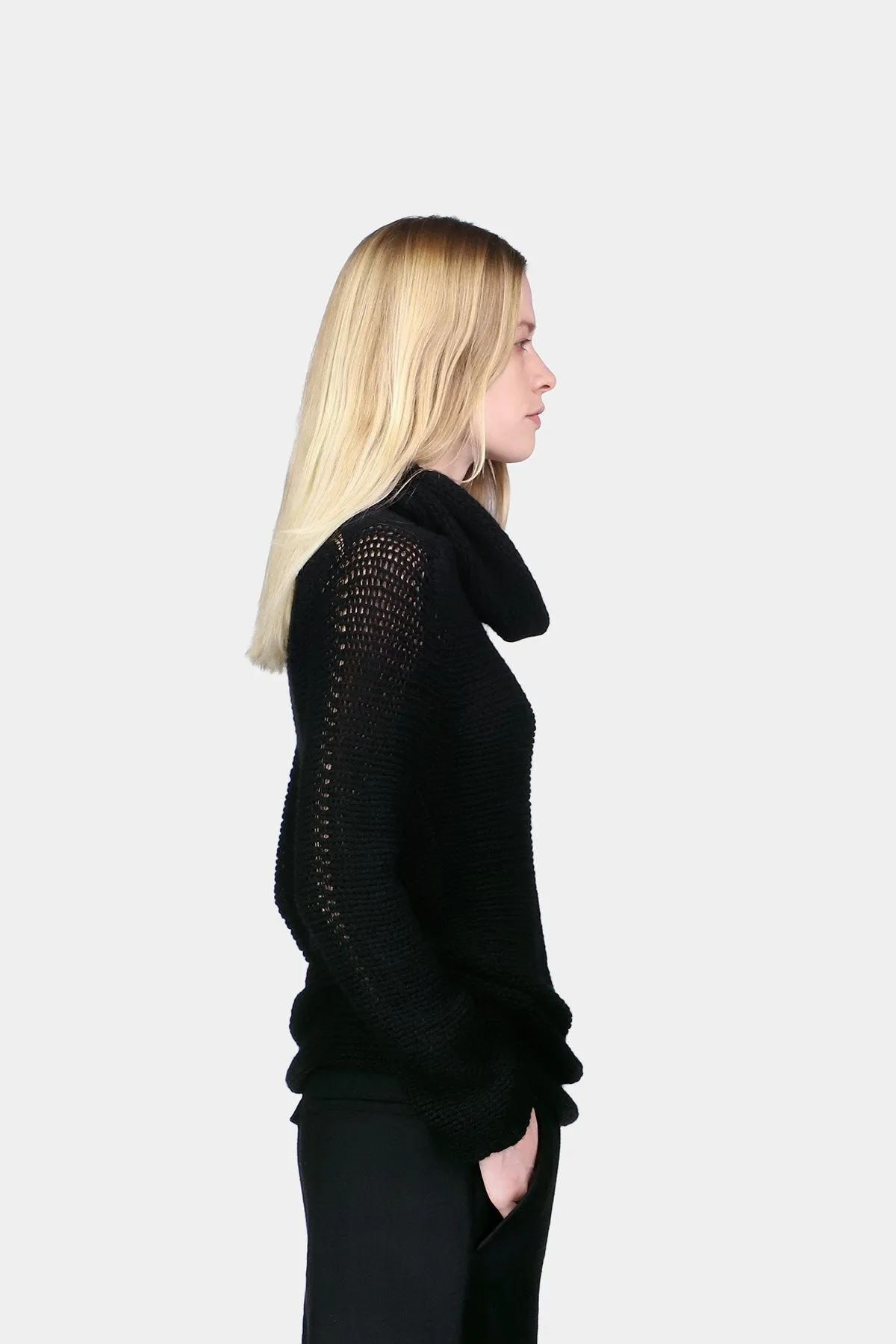 Astrid Knitted Asymmetrical Turtleneck