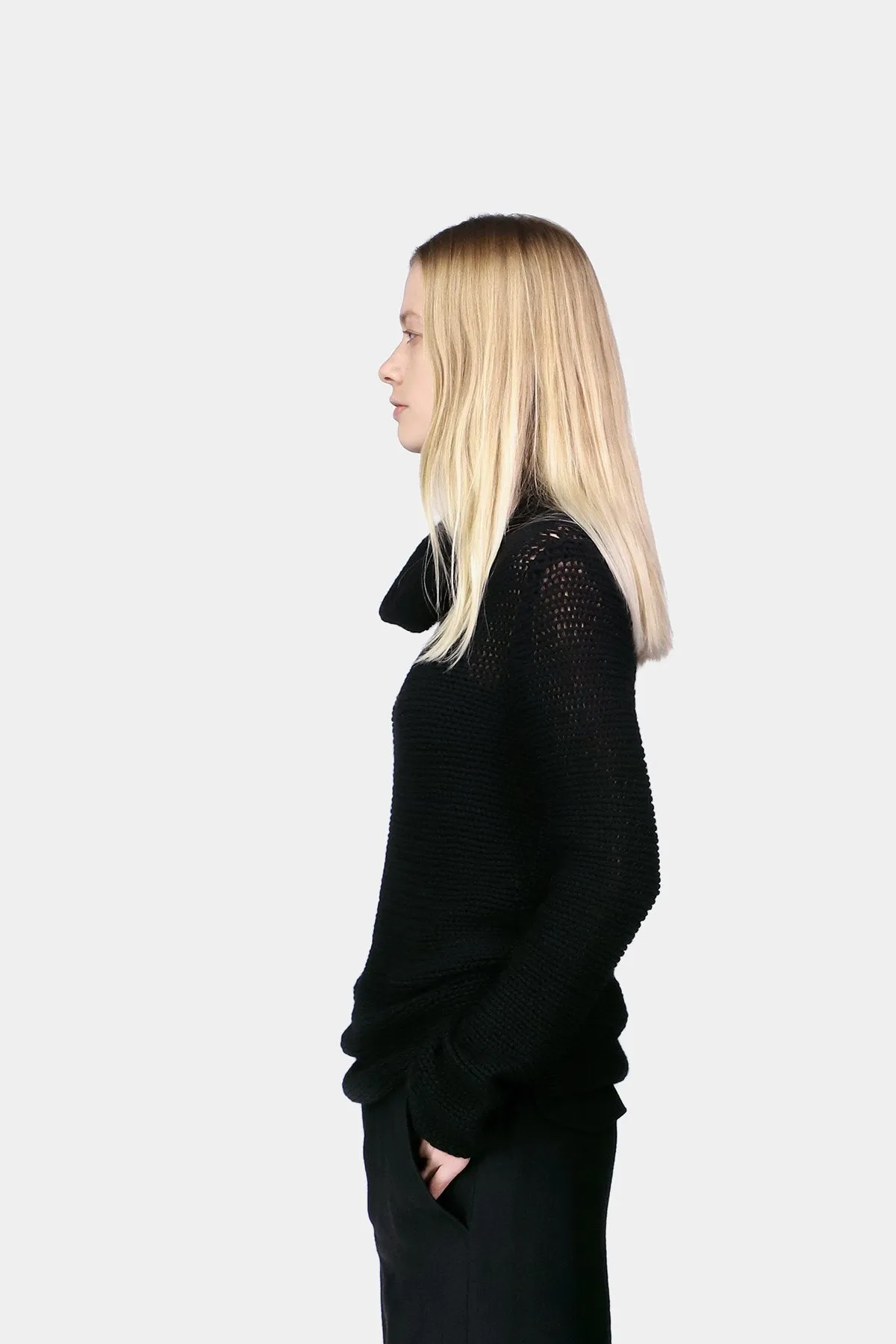 Astrid Knitted Asymmetrical Turtleneck