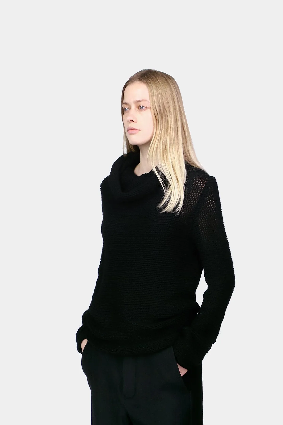 Astrid Knitted Asymmetrical Turtleneck