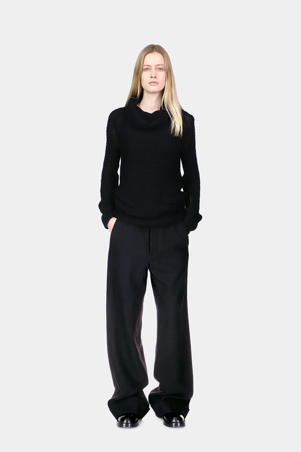 Astrid Knitted Asymmetrical Turtleneck