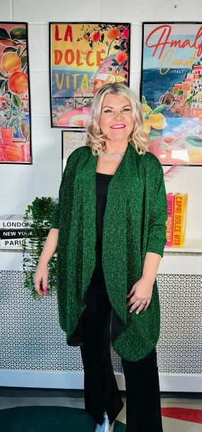 Avery Glitter Jacket - Green