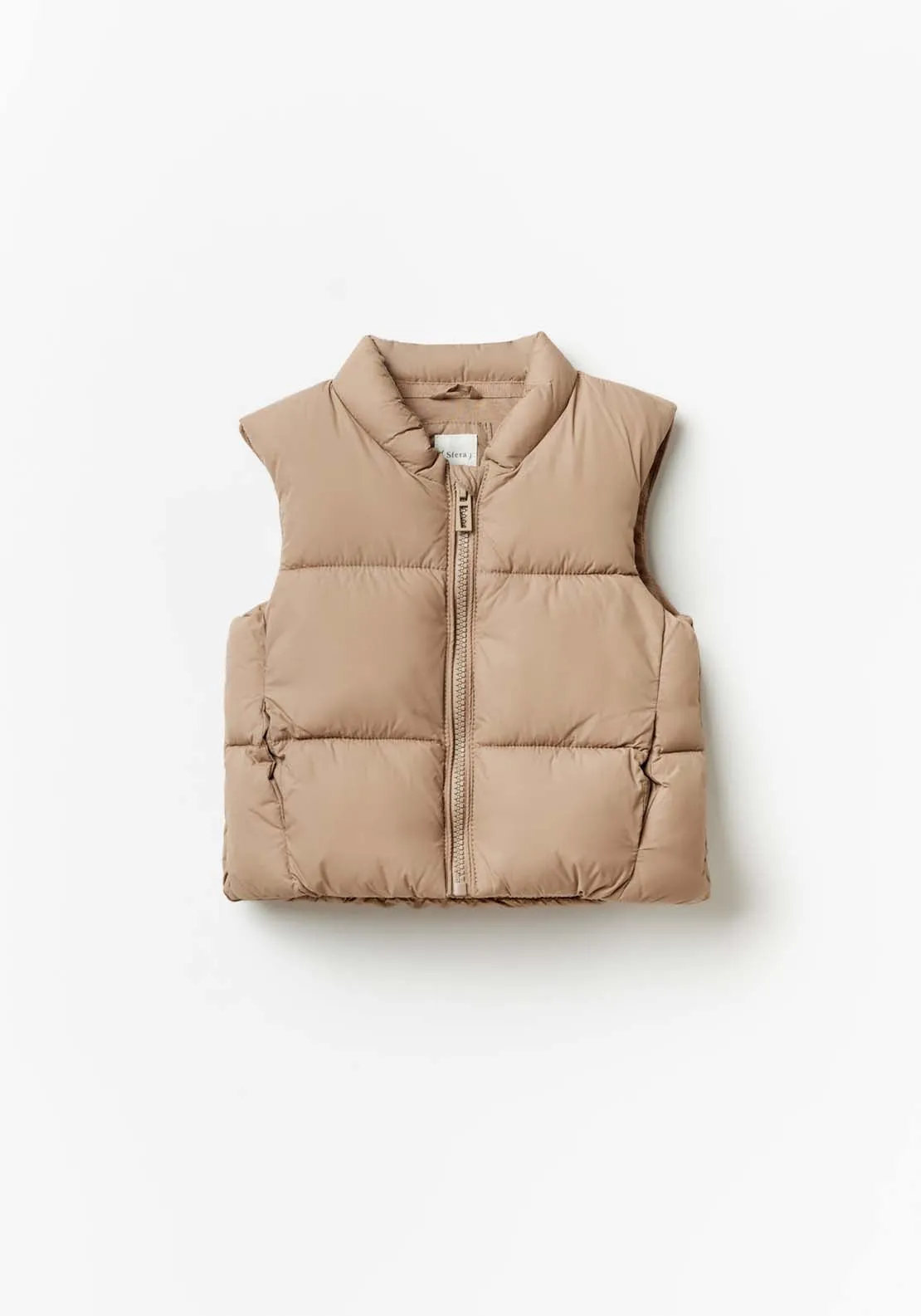 Baby Boy Plain Gilet Brown - Brown