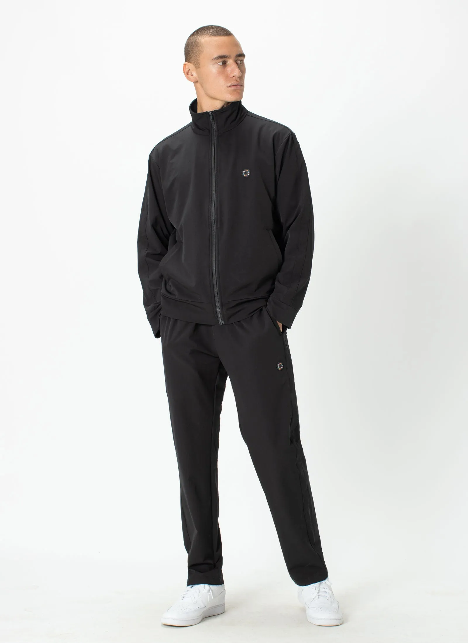 Badge Track Pant Black