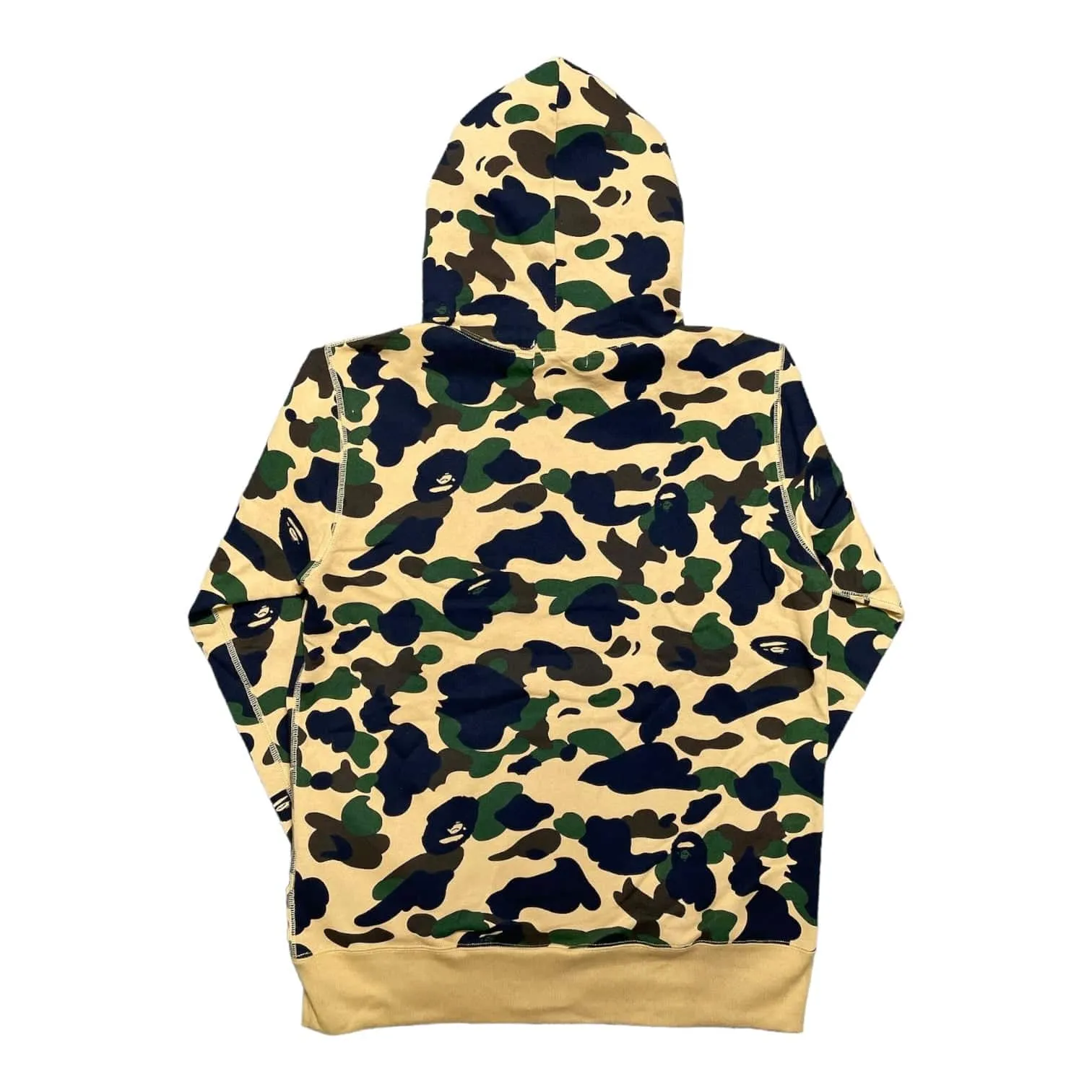 BAPE 1st Camo College Logo Pullover Hooded Sweatshirt Yellow