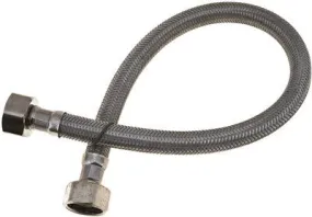 Bathroom Faucet Water Connector Supply Line 1/2 Inch  Fip X 1/2 Inch  Fip X 16 Inch  Long Stainless Steel