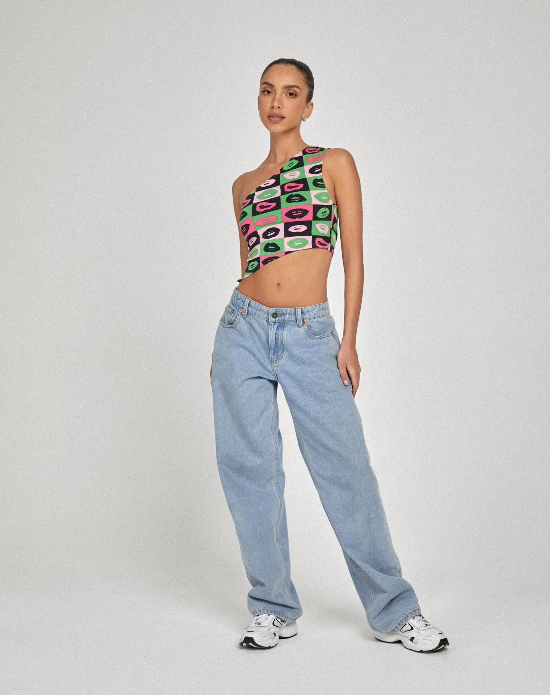 Bayva Crop Top in Lips Green