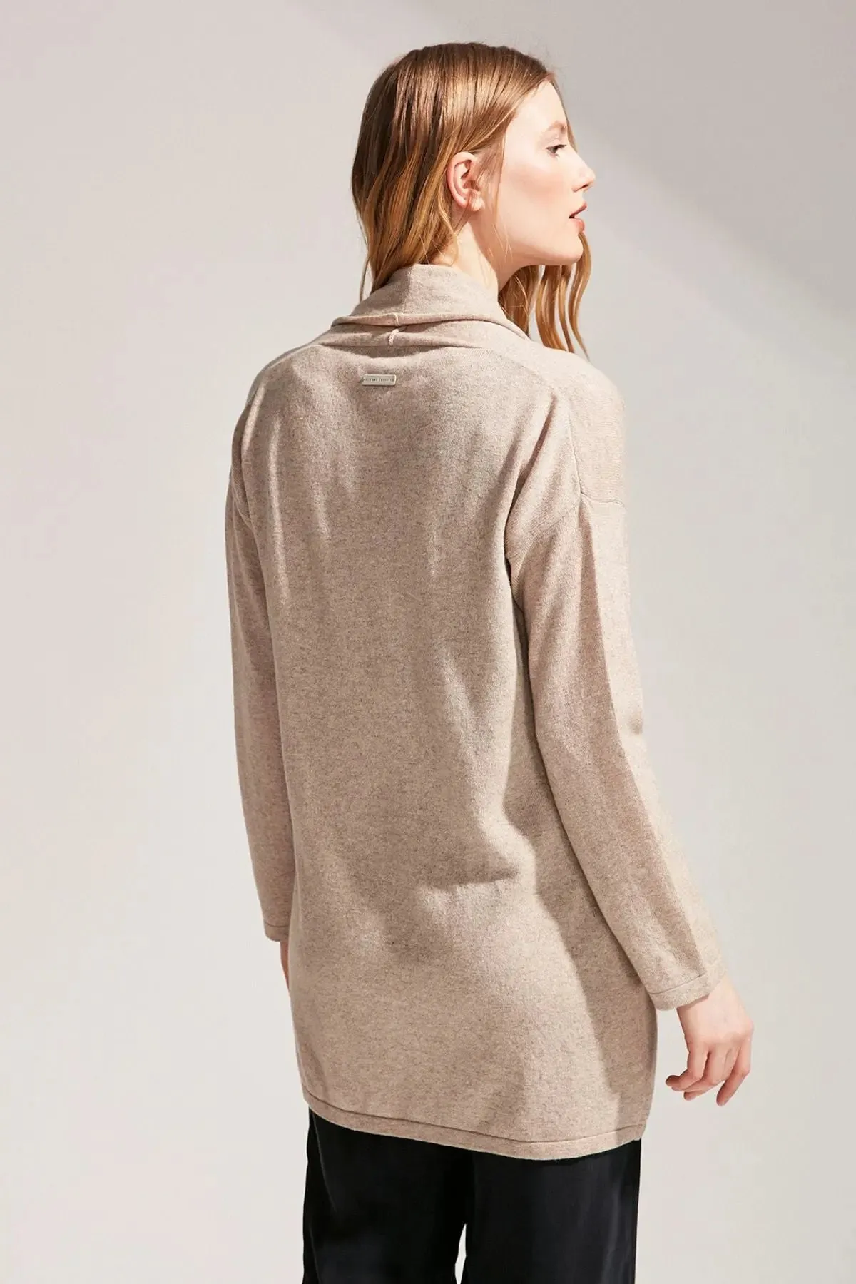 Beige Cashmere and Australian Wool Carole Women's Cardigan