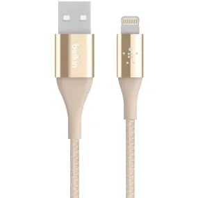 Belkin F8J207bt04-GLD MIXIT? DuraTek Lightning to USB Cable, 4ft (Gold)