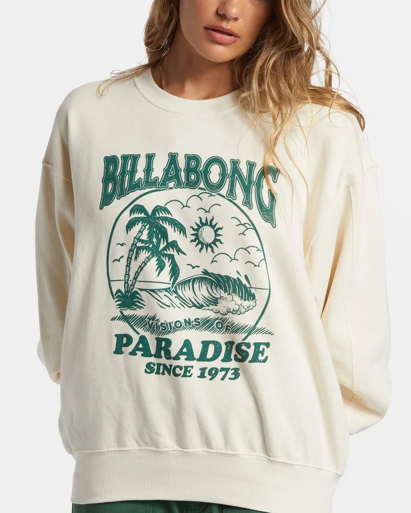 Billabong Fresh Take Crew Sweatshirt-White Cap