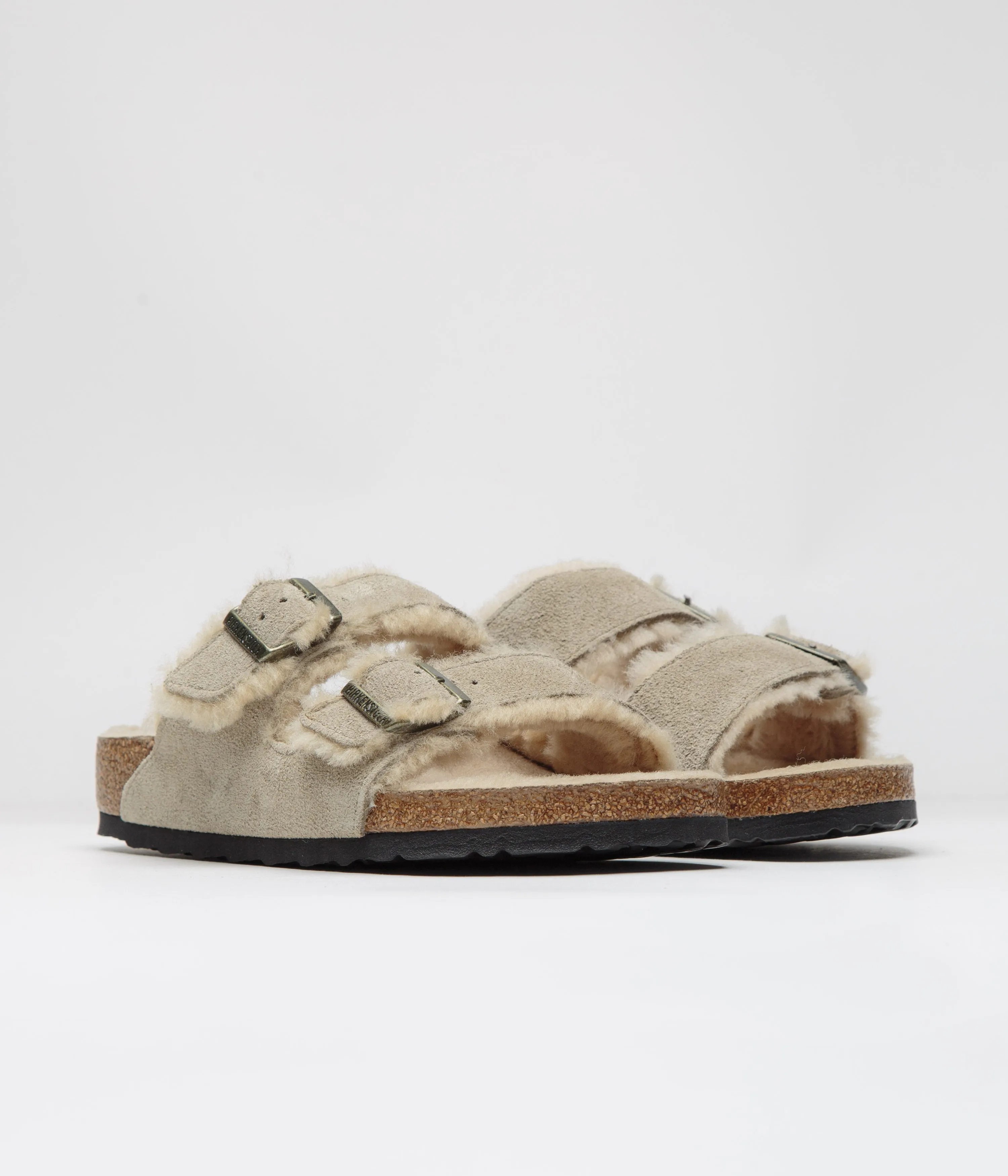 Birkenstock Arizona Shearling Sandals - Taupe