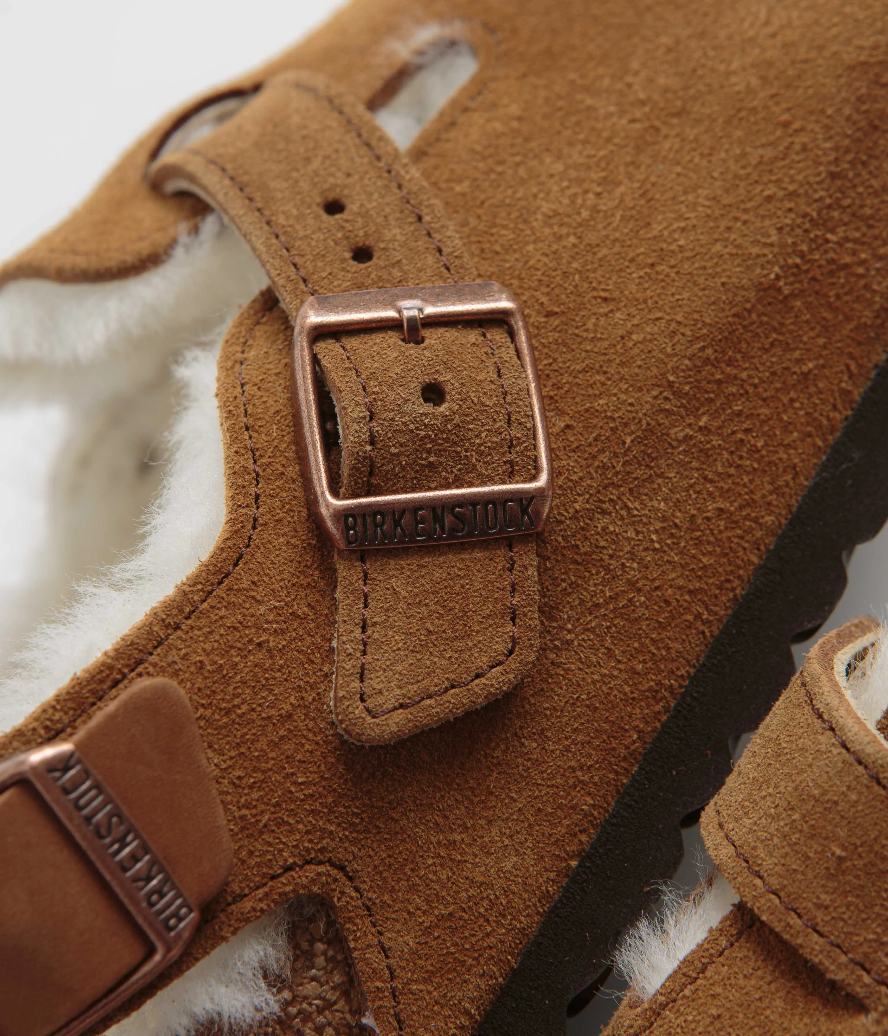 Birkenstock Tokio Shearling Sandals - Mink