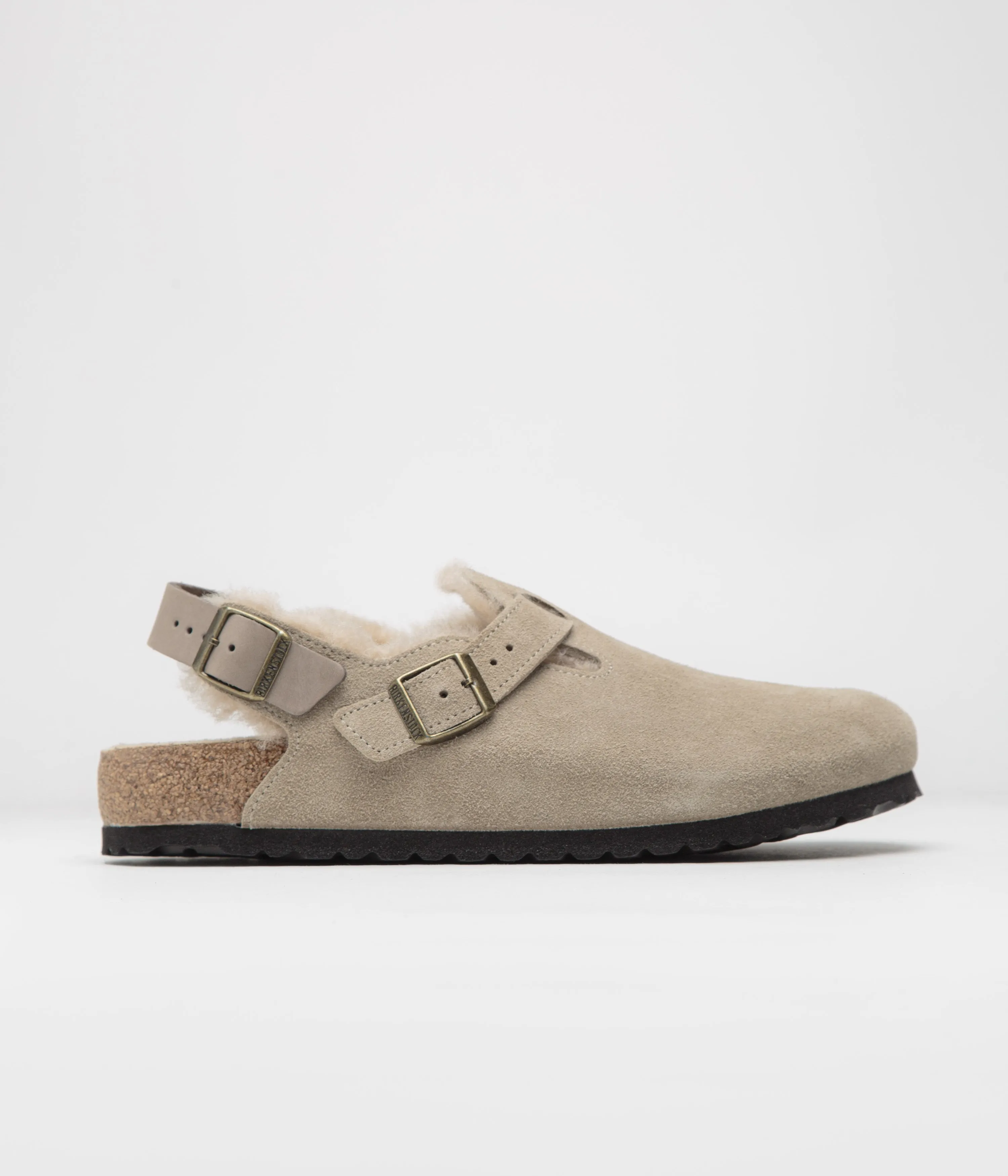 Birkenstock Tokio Shearling Sandals - Taupe