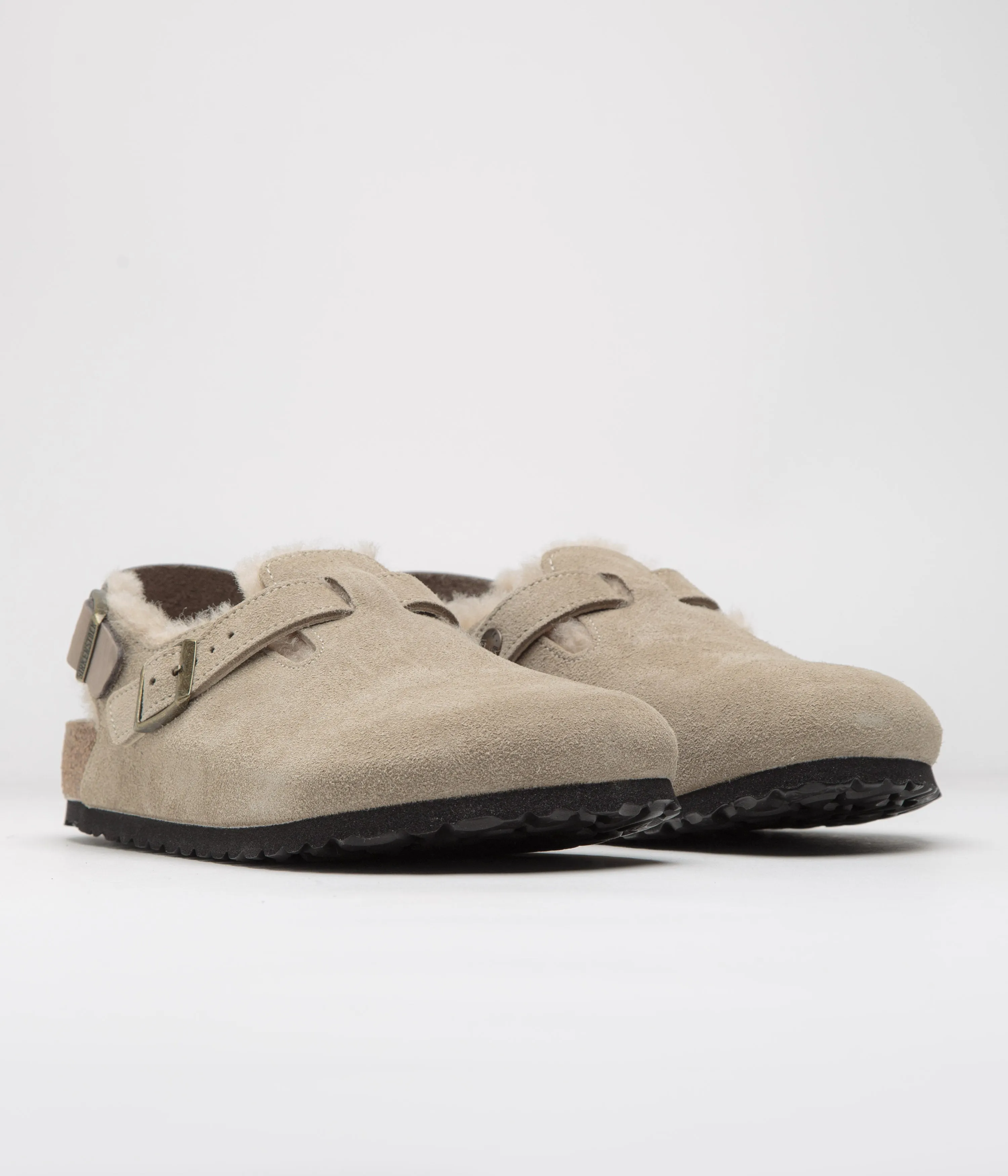 Birkenstock Tokio Shearling Sandals - Taupe