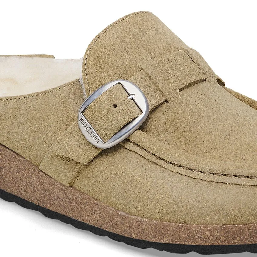 Birkenstock Women's Buckley Shearling - Taupe Suede