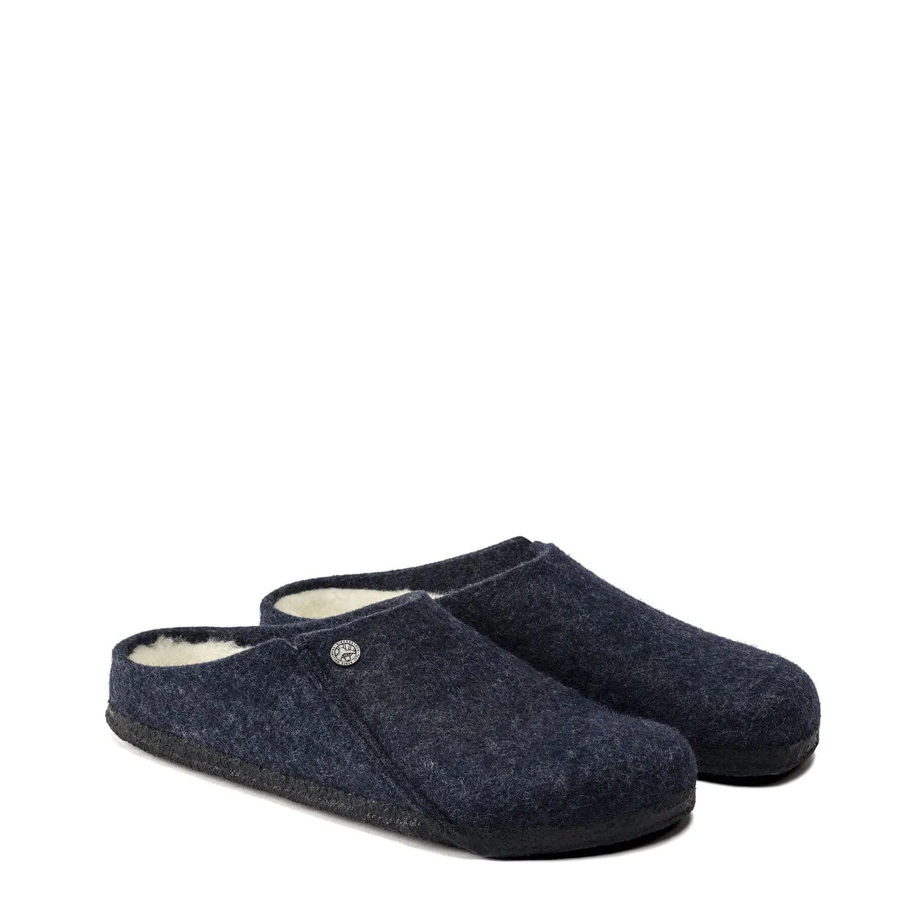 Birkenstock Womens Zermatt Shearling Narrow Slipper Dark Blue