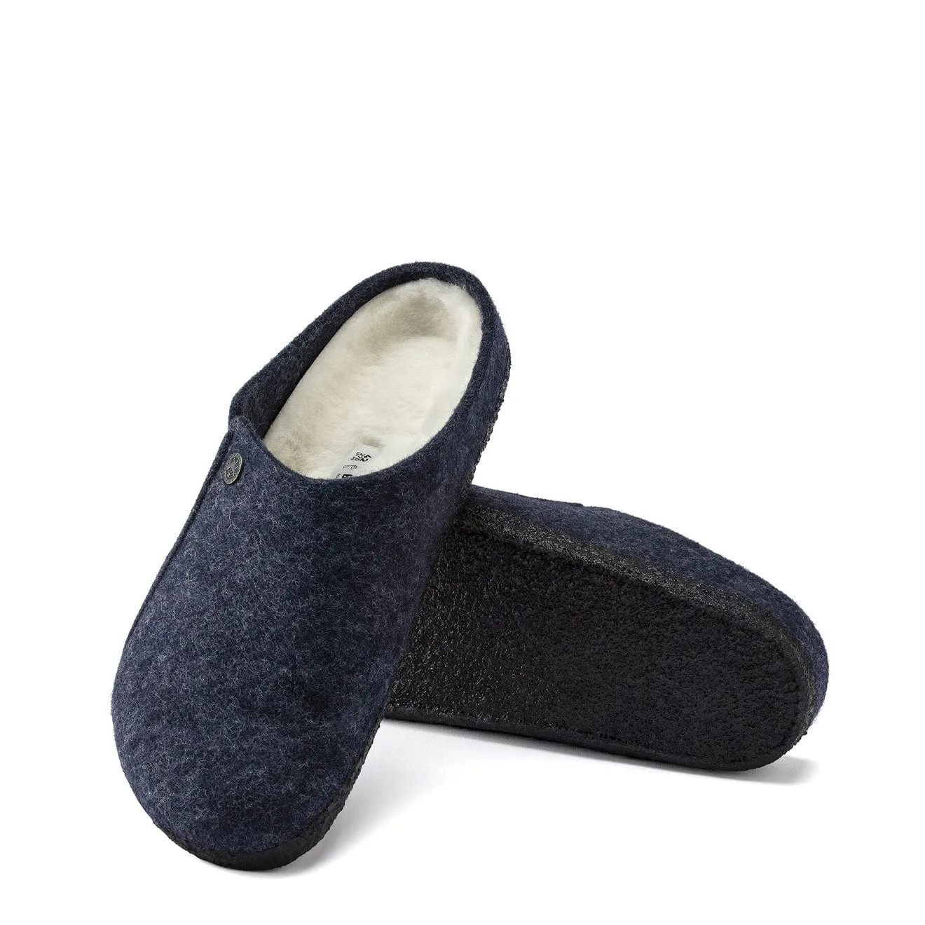 Birkenstock Womens Zermatt Shearling Narrow Slipper Dark Blue