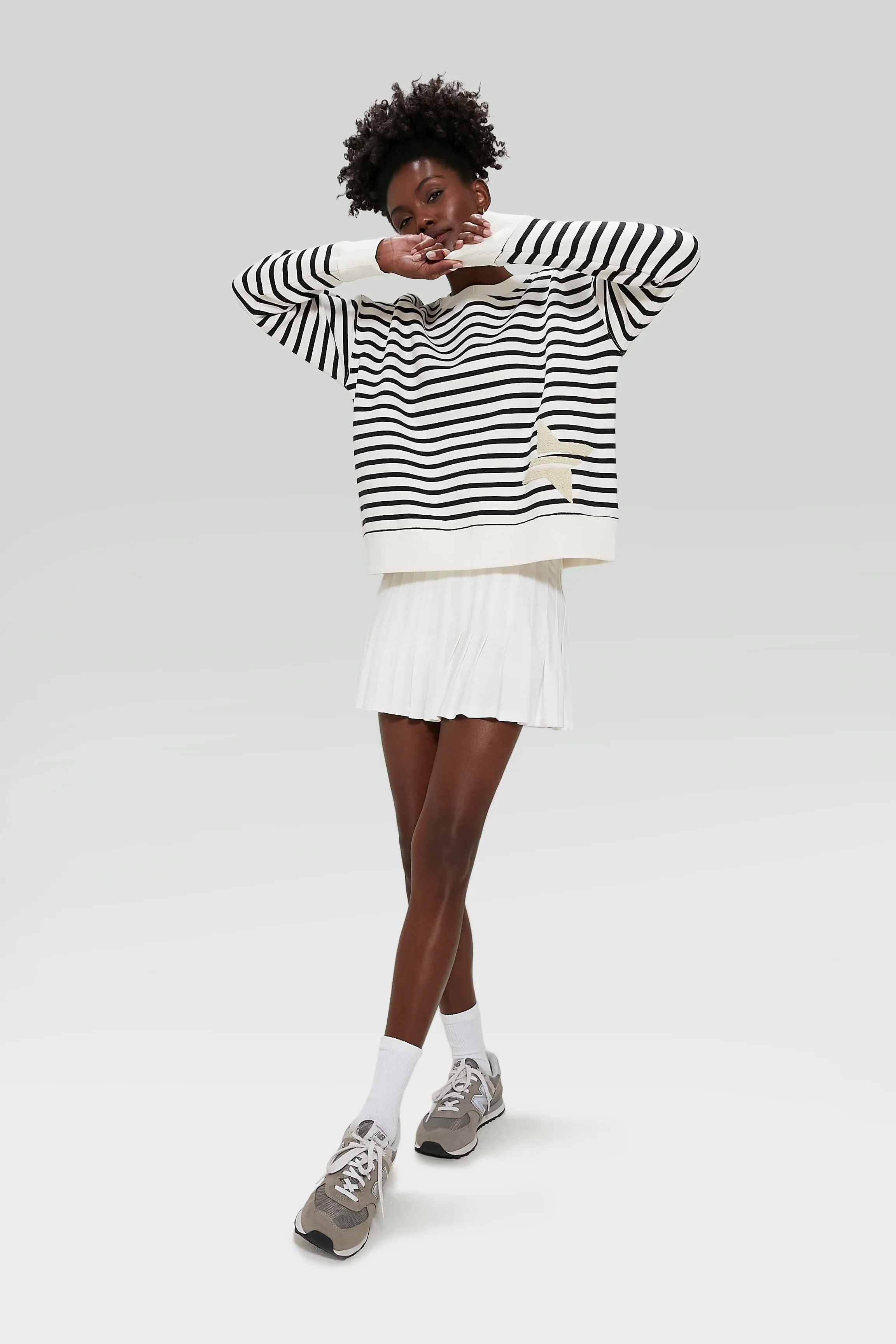 Black and White Stripe Natasha Pullover