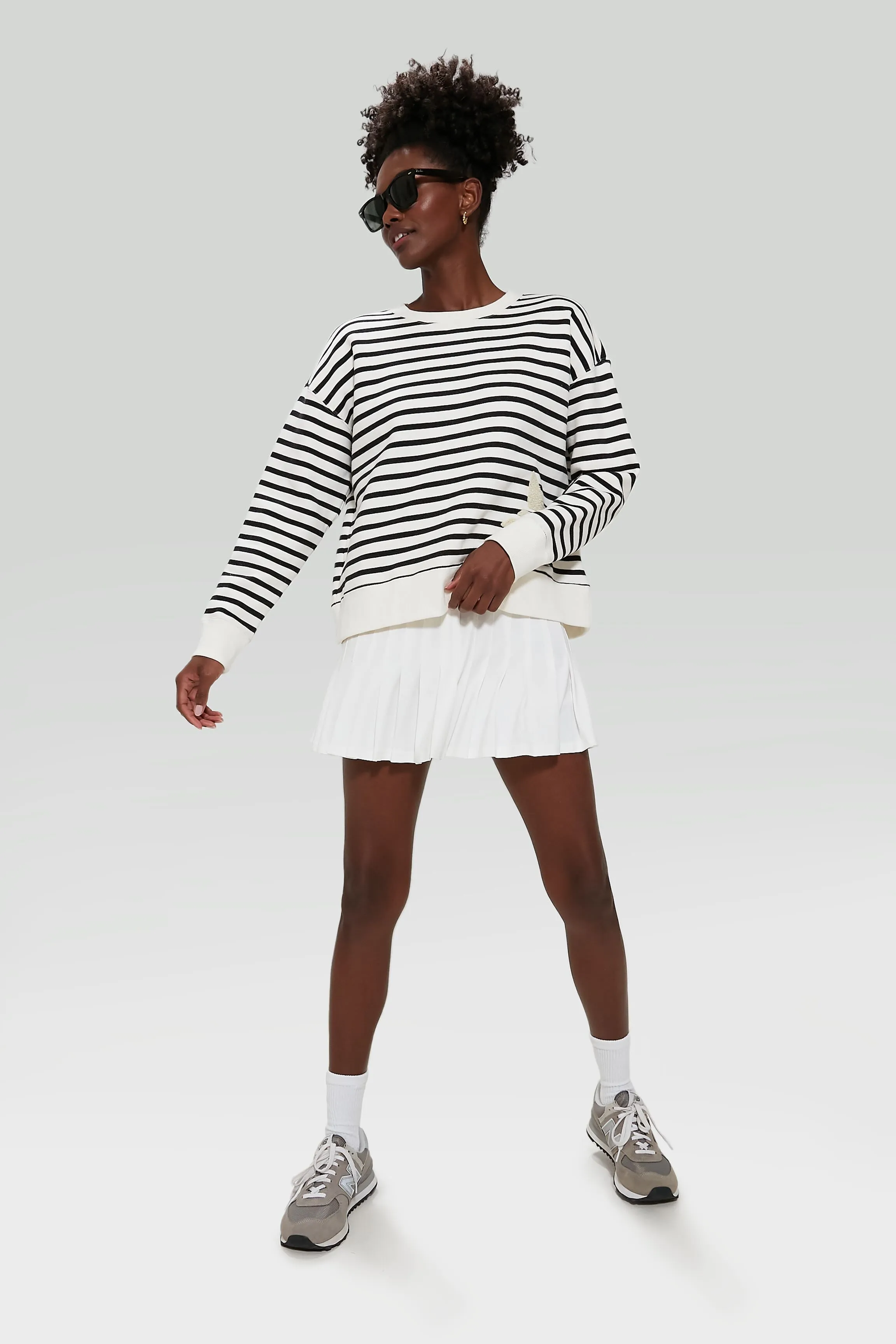 Black and White Stripe Natasha Pullover