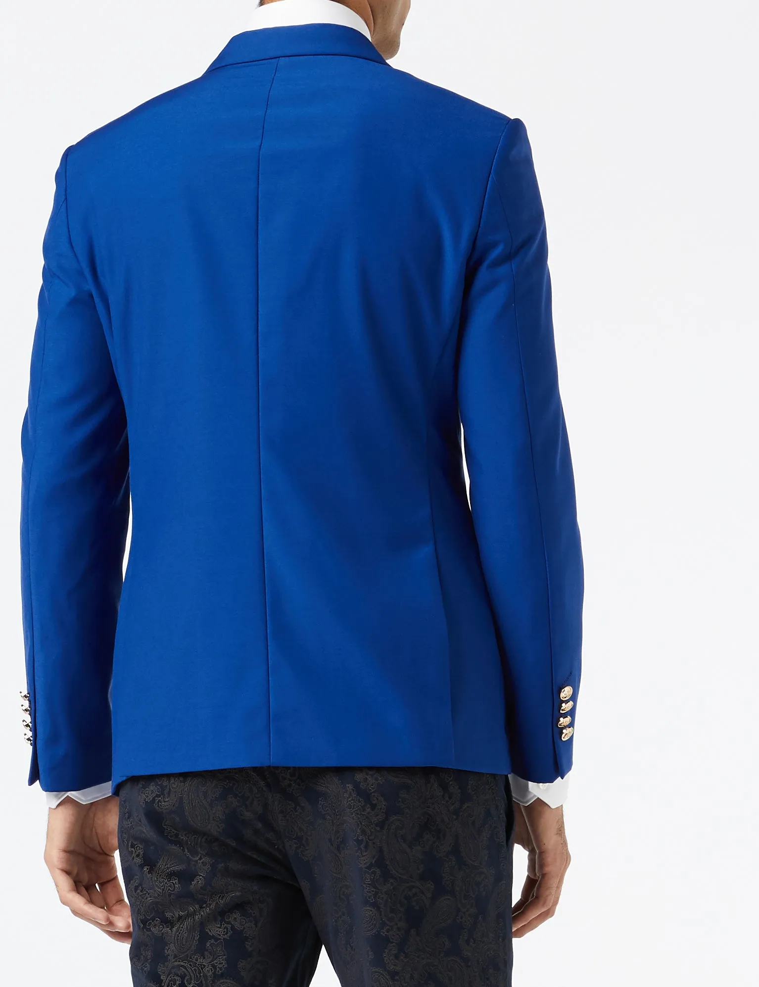 BLUE DOUBLE BREASTED GOLD BUTTON JACKET