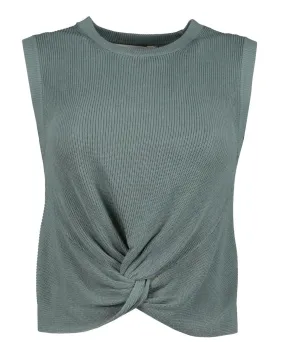 Bonita Crop Twist Sweater in Jade | Jade