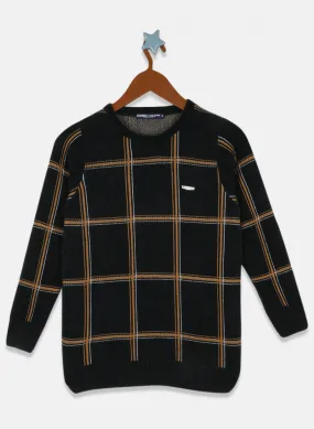 Boys Green Check Pullover