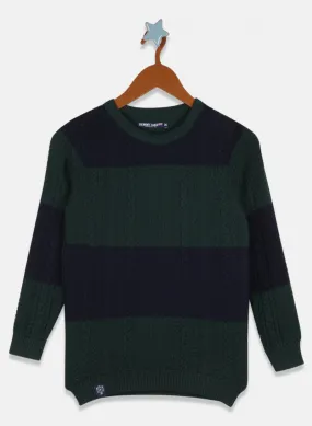 Boys Green Solid Pullover