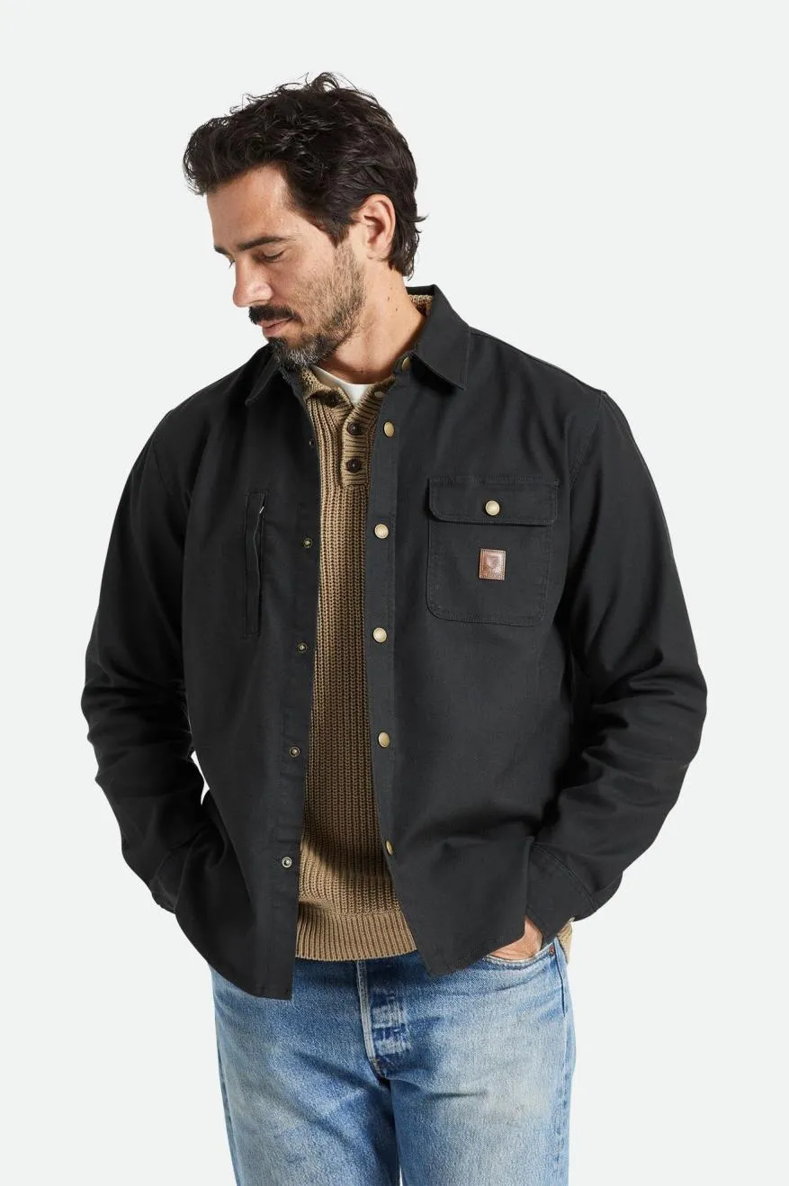 BRIXTON BUILDERS LINED JACKET WASHED BLACK