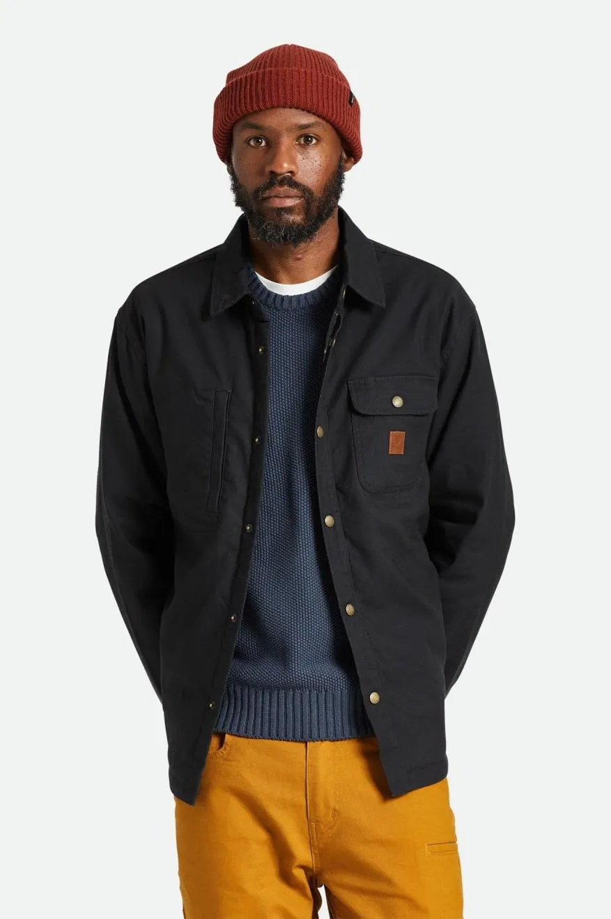 BRIXTON BUILDERS LINED JACKET WASHED BLACK