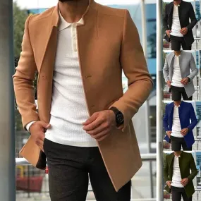 Buy Single Breasted Plain Slim fit Blazer for Men Business Work Jacket