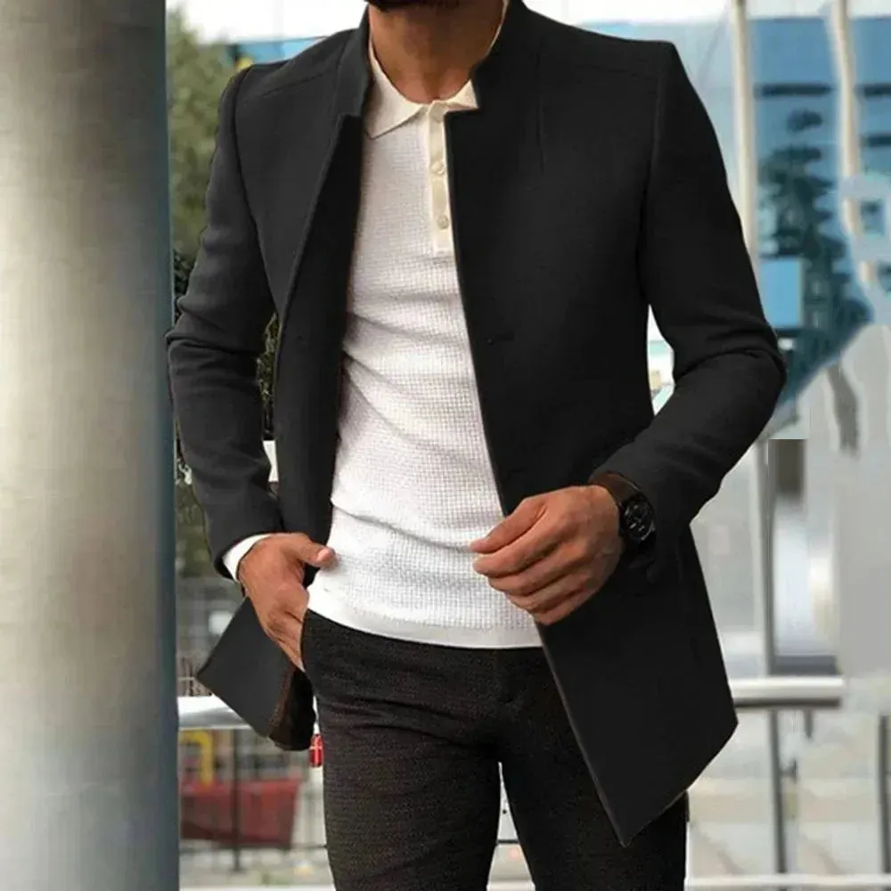 Buy Single Breasted Plain Slim fit Blazer for Men Business Work Jacket