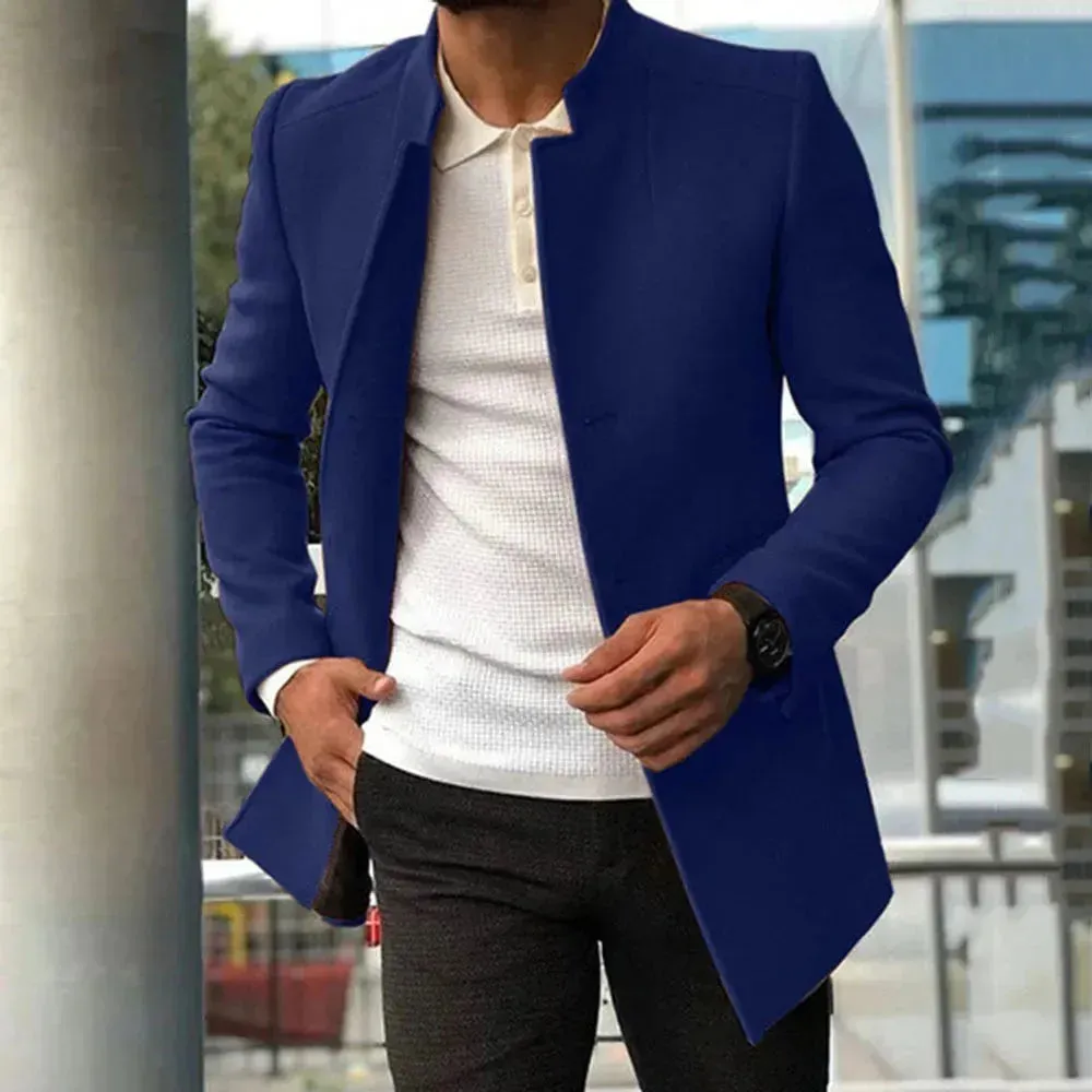 Buy Single Breasted Plain Slim fit Blazer for Men Business Work Jacket